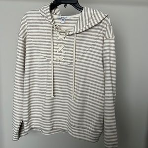 Derek Lam Georgie Tie Hoodie - L